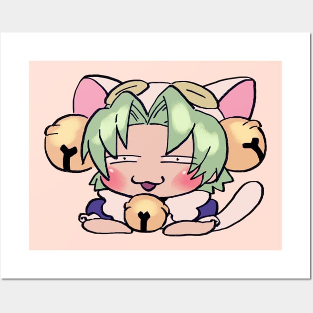 I draw the mildly cursed goofy ahh dejiko / di gi charat meme Wall Art by mudwizard